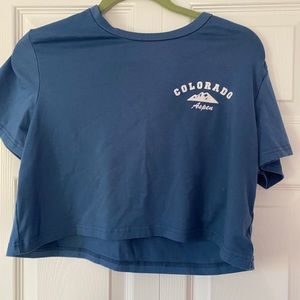 Blue Colorado crop top